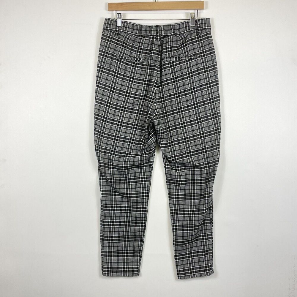 Hot Topic Plaid Trousers Womens Medium Black White Dark Academia Grunge Alt - Picture 5 of 8